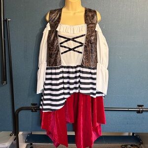 Ladies, one piece Pirate dress cold shoulder size 18/20